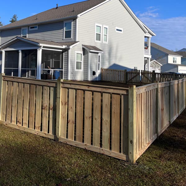 house with fence